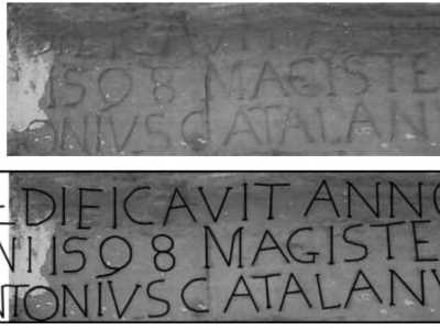 Siamo cos� davanti all'edificio, che prende il nome dal primo proprietario, nonch� autore dei decori, che lo edific� nel 1598. Su due iscrizioni poste sulla facciata si legge infatti: il �noto maestro artigiano Antonio Catalano�